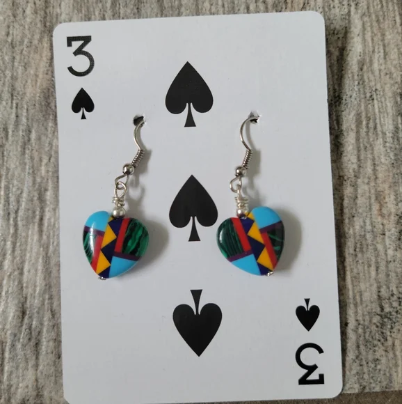 Navajo Multi Stone Necklace and Earrings Set - Picture 8 of 10